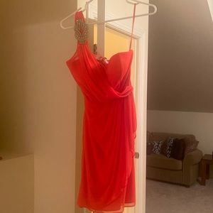 Beautiful Mango One Shoulder Cache dress. Size 2